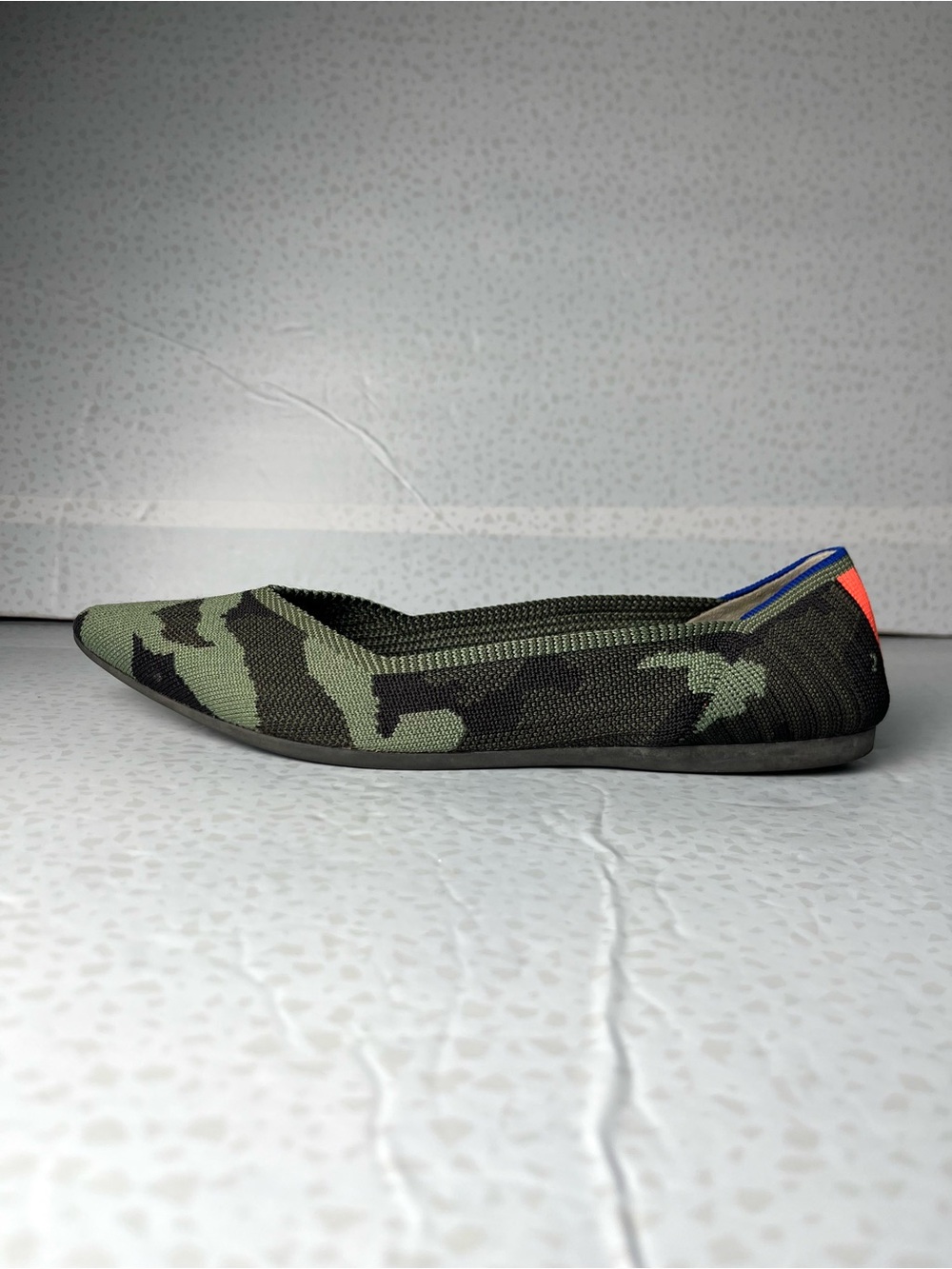 Rothy’s The Point Olive Camo Pointed Toe Flats Size 11.5 Retired
